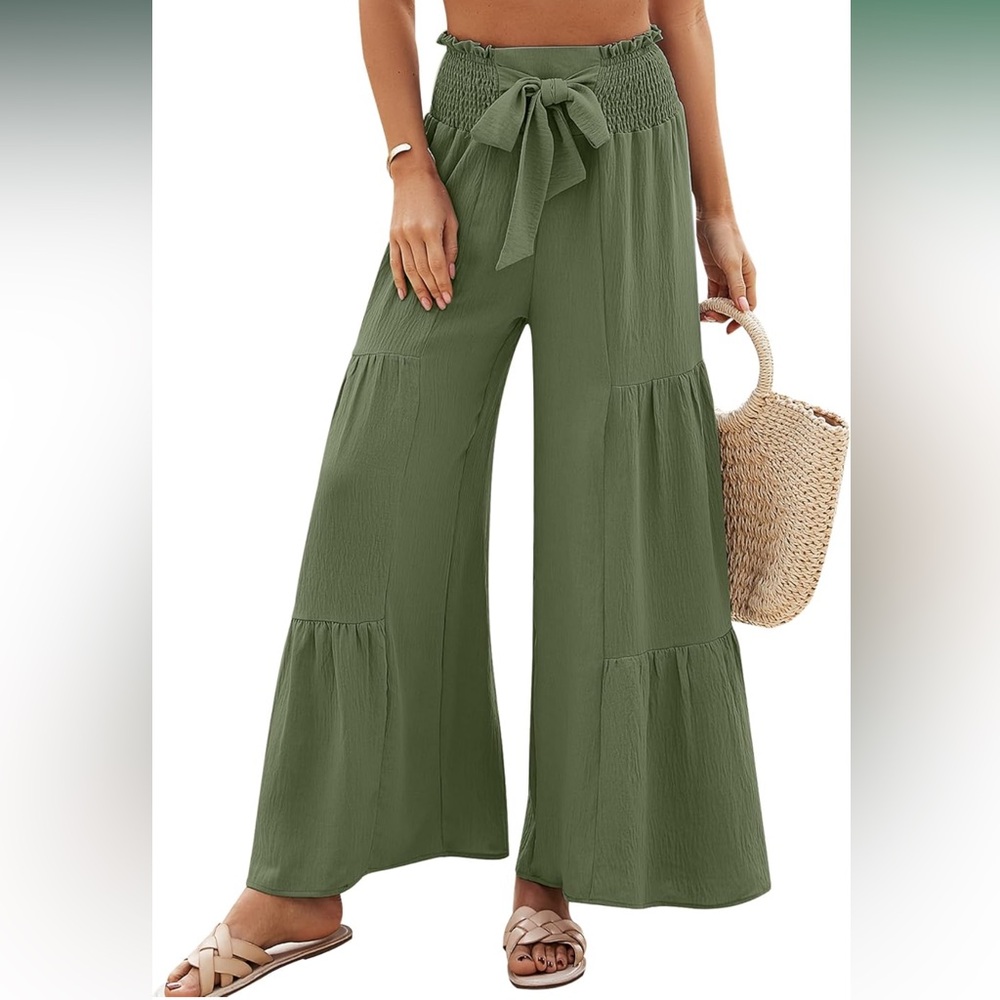 Casual Pants Wide Leg Trousers High Waisted Pant Trendy Vacation Outift